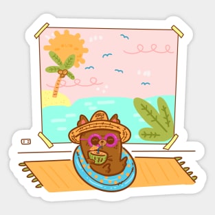 Staycation Bub Sticker